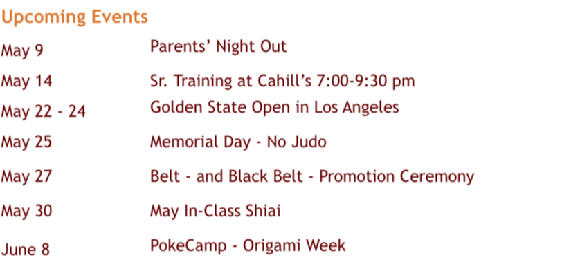 Feel free to contact us at: 510-604-6640 or info@hanabijudo.com.