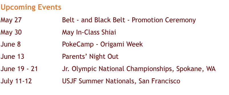 Feel free to contact us at: 510-604-6640 or info@hanabijudo.com.