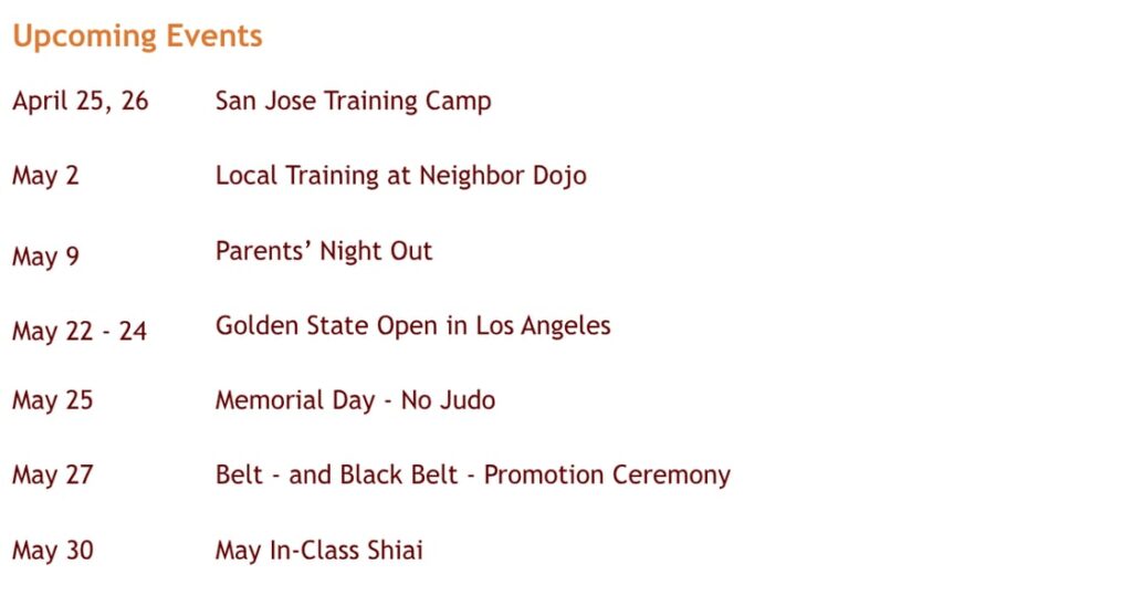 Feel free to contact us at: 510-604-6640 or info@hanabijudo.com.