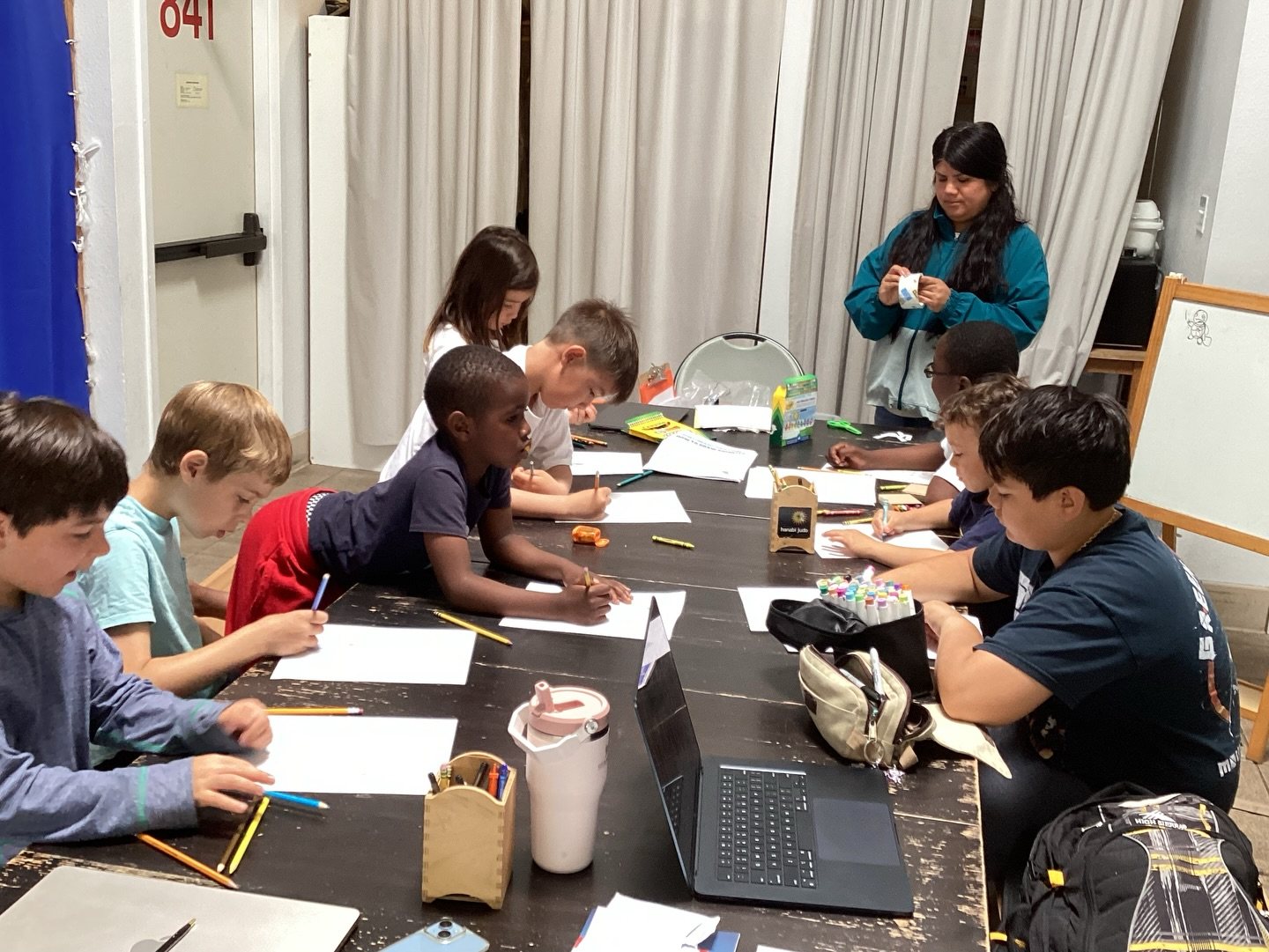 Hanabi camp long table crafts — Hanabi Judo, Albany CA