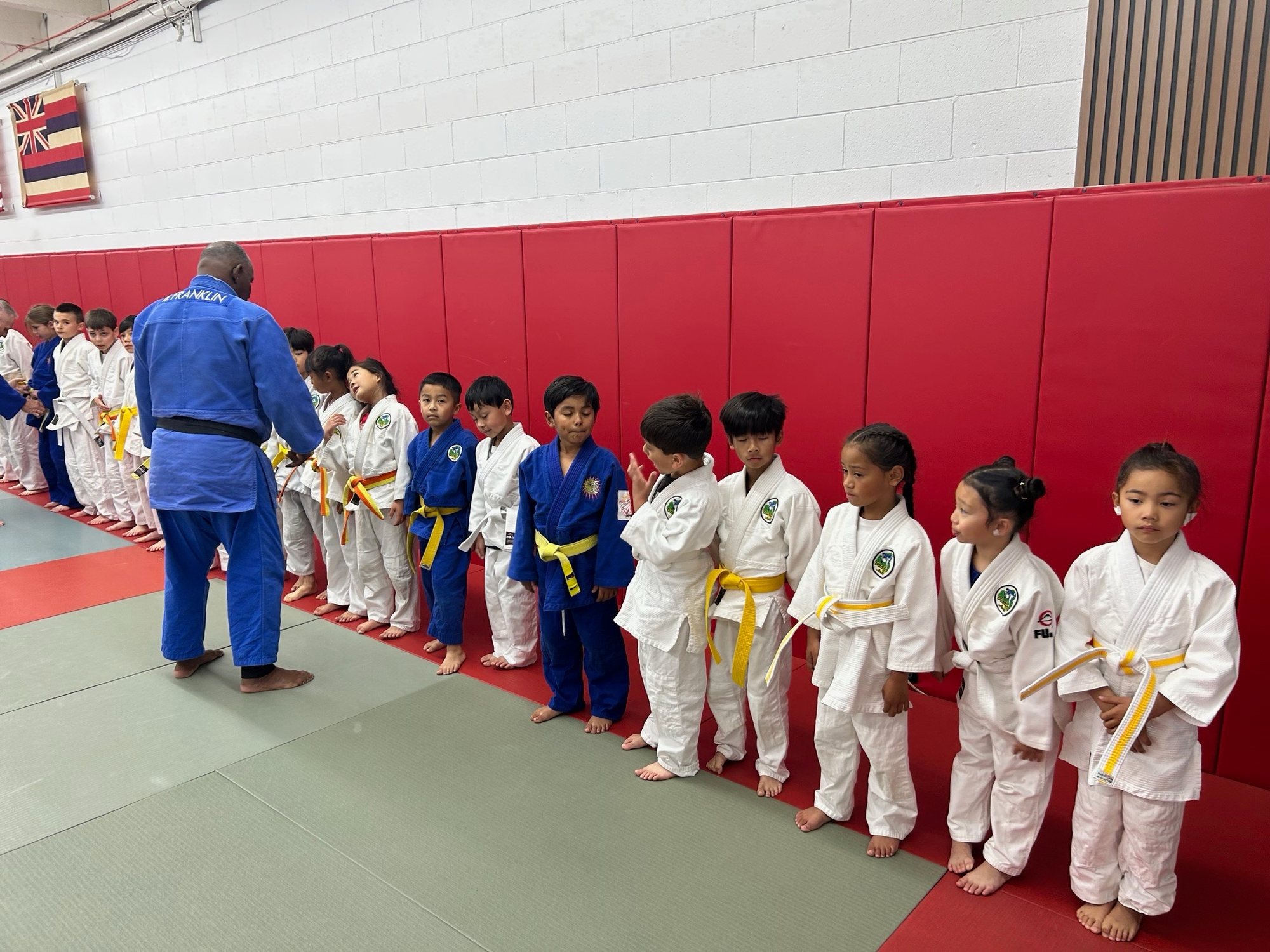 Hanabi Judo class group standing — Hanabi Judo, Albany CA